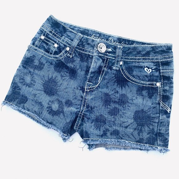 Justice Other - Justice Jean Shorts Denim Tie Dye Size 8 Slim